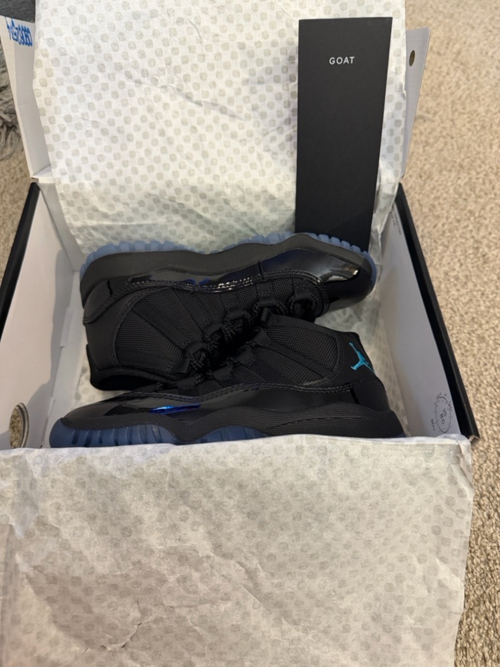 Jordan 11 Retro (PS) Black / Gamma Blue
